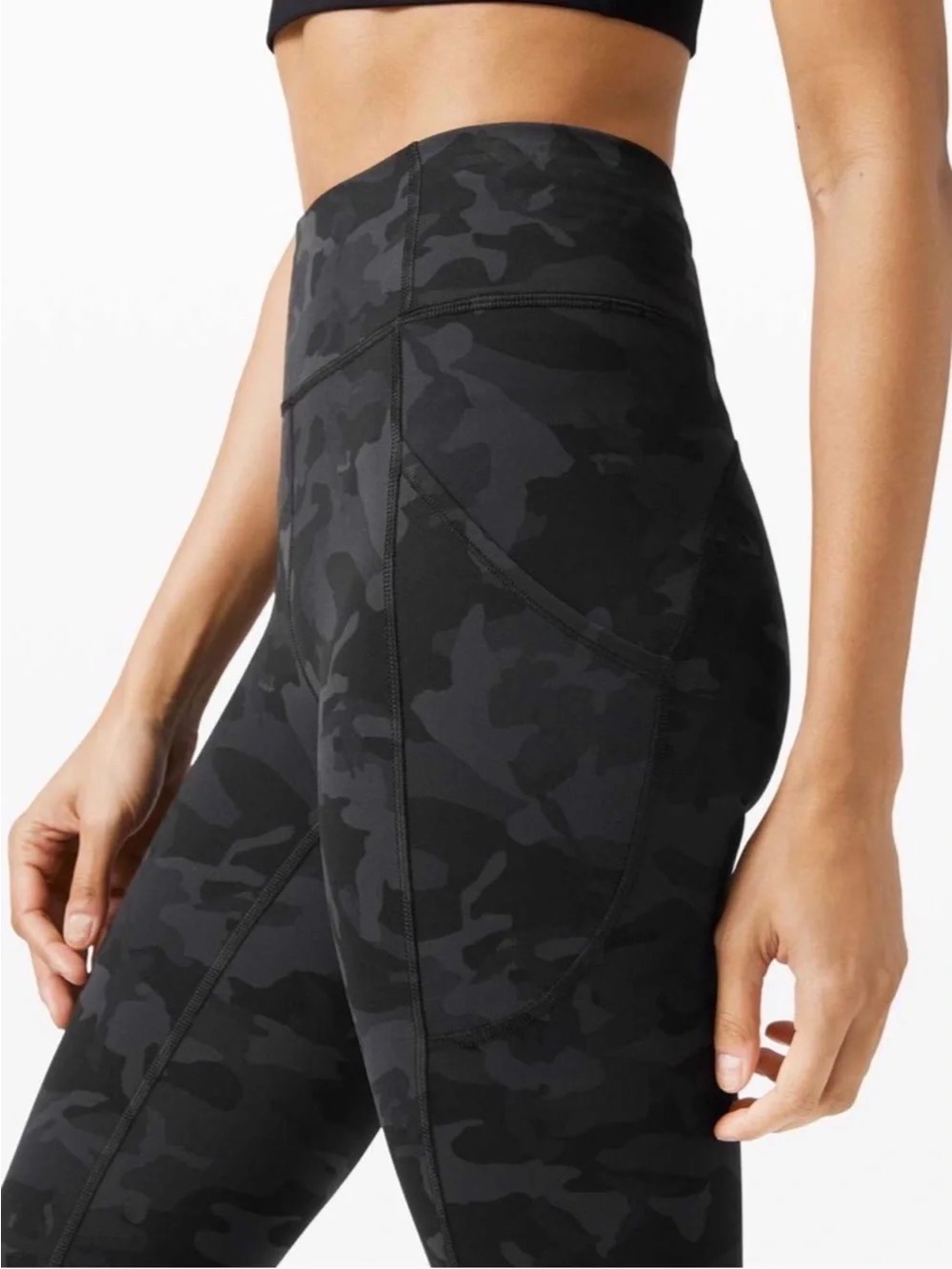 Lululemon Invigorate High-Rise Crop Leggings 25” in Incognito Camo, Size 6 - Picture 12 of 12